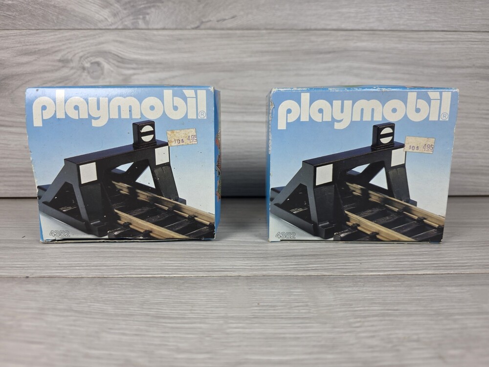 G Scale Playmobil 4352 Buffed Stop LOT Train Railroad Vtg 1985 West Germany b265